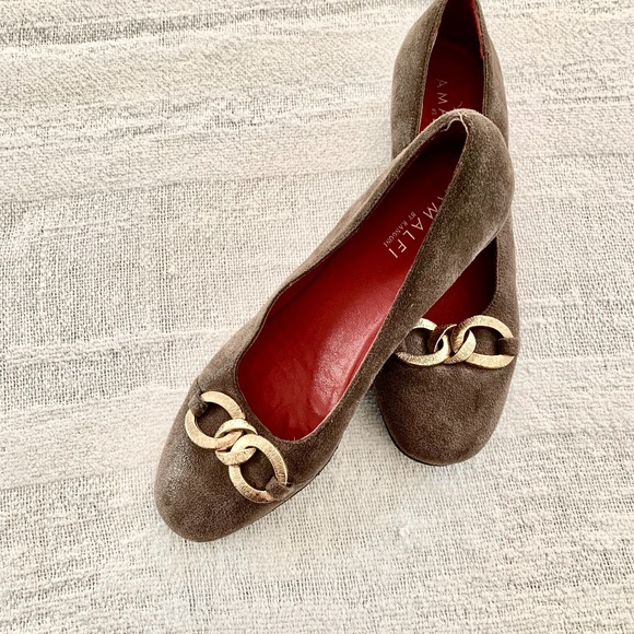 ☃️ AMALFI Italian made ELEGANT SUEDE 9 SEE SIZE. Like new - Picture 2 of 9